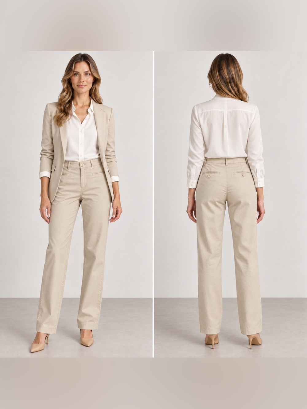 Ecru Henley Women’s Pants Size 2 Clay Beige Straight Leg NWOT